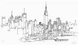 Skyline City Drawing York Outline Line Cityscape Nyc Sketch Coloring Pages Drawings Pen Ink Landscape Tumblr Pencil Sketches Simple Easy sketch template