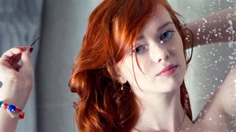 fashion model redhead red lips girl hd wallpaper