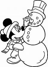 Minnie Snowman Wecoloringpage sketch template