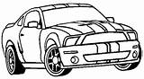 Coloring Mustang Shelby Bugatti Gt500 sketch template