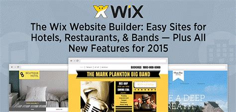 wix website builder easy sites  hotels restaurants bands