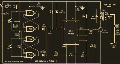 staircase light circuit electronic electronic schematic diagram