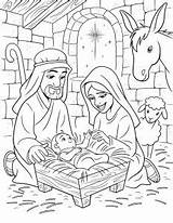Nativity Colorat sketch template
