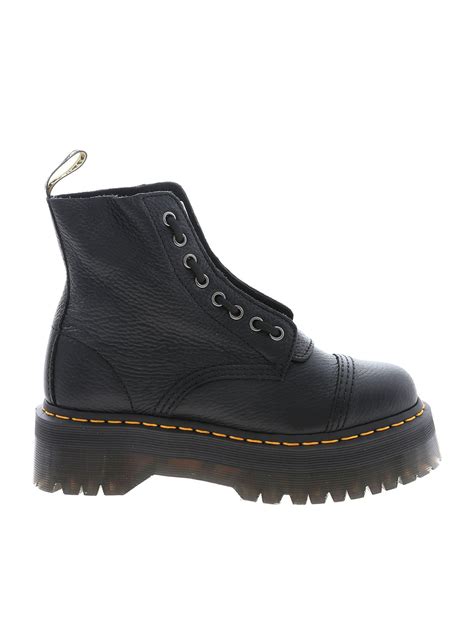 dr martens leather sinclair aunt sally boots  black lyst