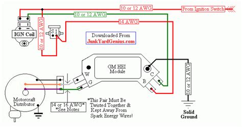 gm hei distributor  coil wiring diagram dosustainable