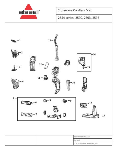 schematic parts book  bissell model  crosswave cordless max