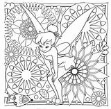 Coloring Pages Tinkerbell Disney Choose Board Adult Difficult Mandala sketch template