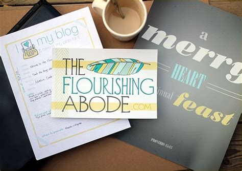 flourishing abode  printable blog planner blog planning