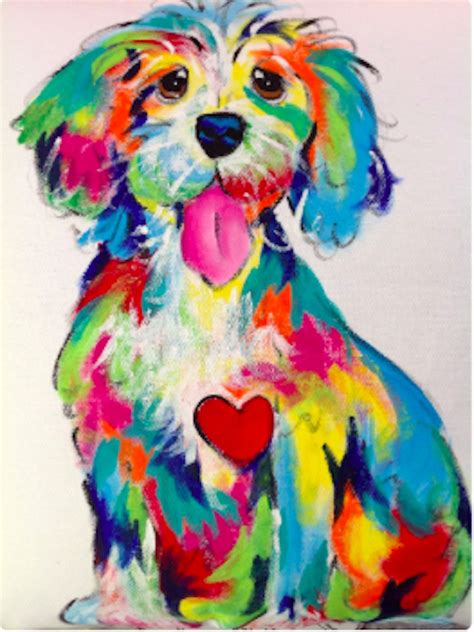 bestselling whimsical dog art giclee  canvas custom pet portraits