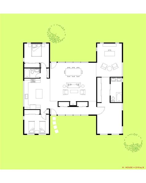 shaped house plans  courtyard