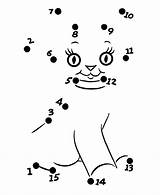 Dot Simple Dots Cat Kitty Coloring Pages Printable Easy Printables Kids Connect Learning Years Trail Color Print Follow sketch template