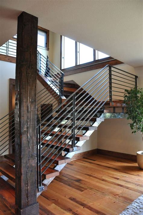 modern wood stairs railing design  bosidolot modern stairs rustic
