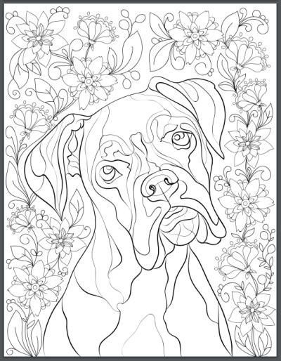 printable boxer dog coloring pages coloring depot