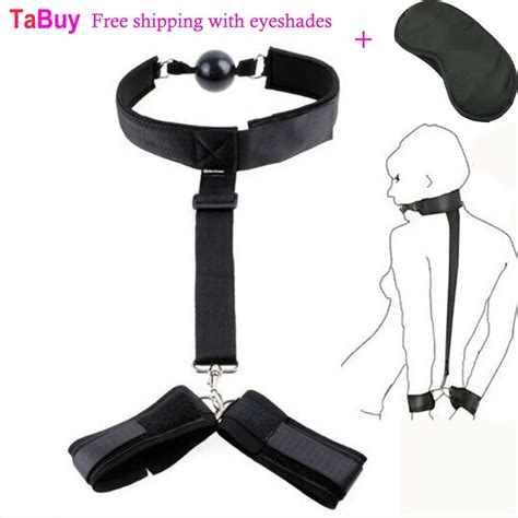 tabuy sexy restraints bdsm restraint handcuffs gagged ball sex products