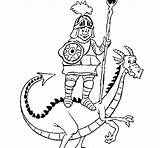 Dragon George Coloring Saint Colorear Jordi Sant Coloringcrew Knights sketch template