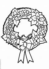 Christmas Wreath Coloring Pages sketch template