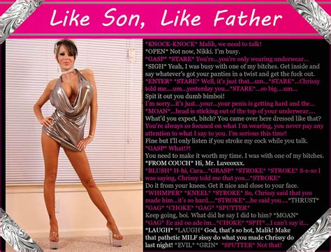 interracial sissy captions like son like father