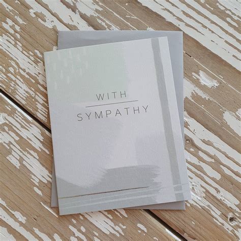 With Sympathy Greetings Card By Nest