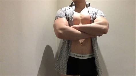 will cocky bodybuilder s pumped muscles rip through tight