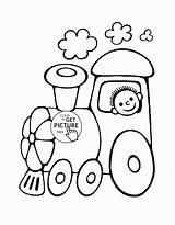Coloring Pages Transportation Train Cartoon Toddlers Funny Seç Pano Books sketch template