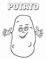 Potato Coloring Pages Print sketch template