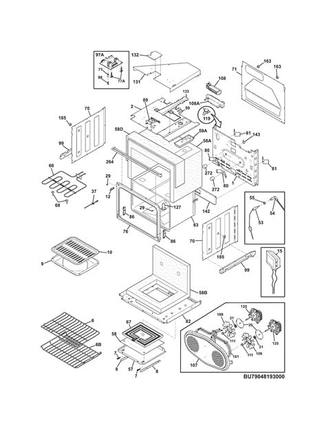 upper oven diagram parts list  model  kenmore elite parts wall oven parts