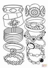 Coloring Bracelets Bracelet Pages Printable Jewelry Template Sketch sketch template