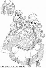 Coloring Pages High Ever After Books Cute Adult Realm Kara Disney Cartoon Printable Kids Discover sketch template