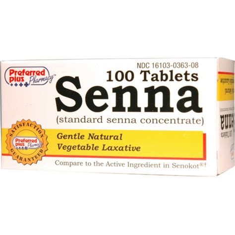 Senna Tablets 8 6mg 100 Ea Pack Of 3