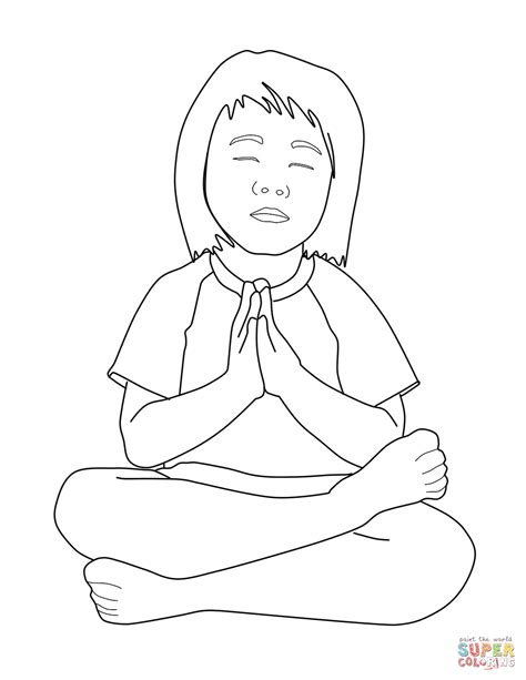 child praying coloring page sketch coloring page