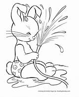 Coloring Pages Easter Bunny Peter Sheets Cottontail Water Sheet Kids Printable Splash Fountain Bunnies Color Honkingdonkey Activity Pbs Colouring Print sketch template