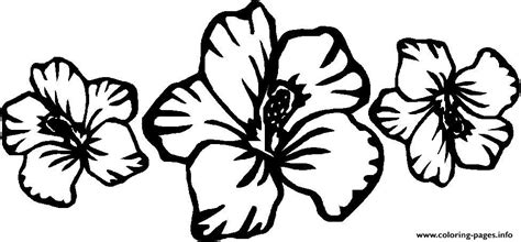 hibiscus flower coloring page printable