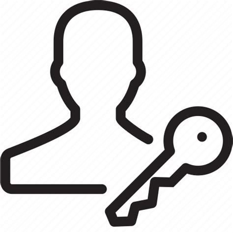 Account Key Lock Password Profile Protection Security Icon