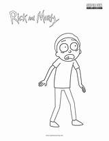 Morty Coloring Rick Pages sketch template