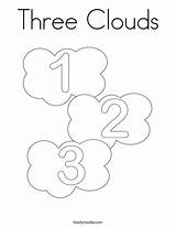 Coloring Clouds Three Print Ll Twisty Noodle sketch template