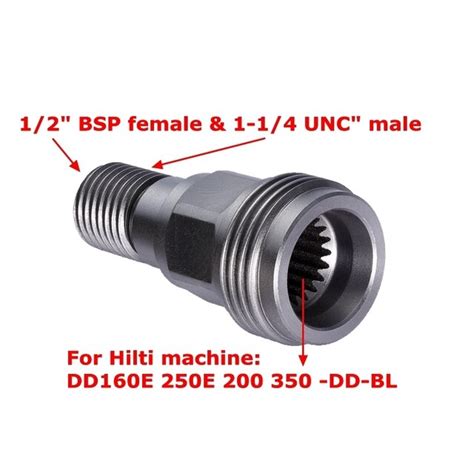 core bits adapter  hilti ddee machine dd bl fit female   unc  male