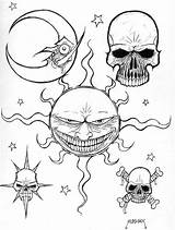 Tattoo Flash Designs Tattoos Sheet Drawing Drawings Print Cool Halloween Choose Board Sexy Skull Gq Mytattoo sketch template