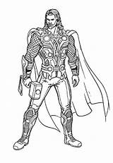 Thor Colorare Incredibile Sconfiggere Potere Essenziale Magico Cattivo Mytopkid sketch template