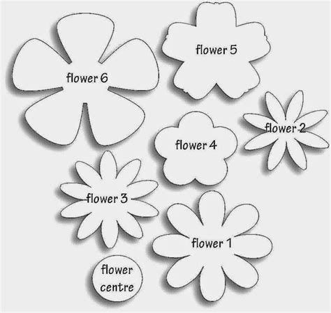 pin  simple flower template