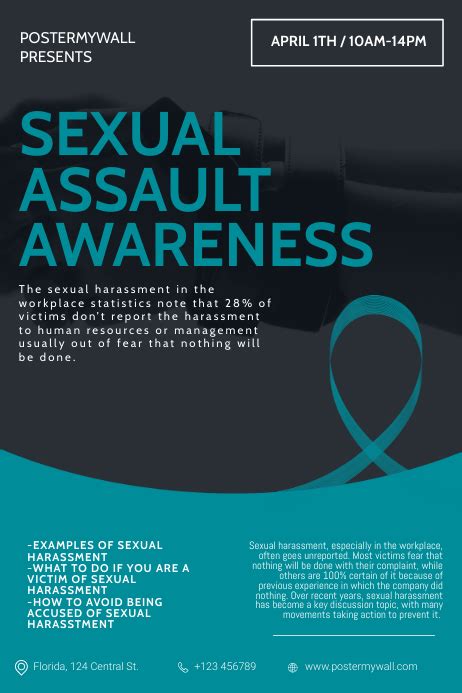 copy of sexual assault awareness month flyer template