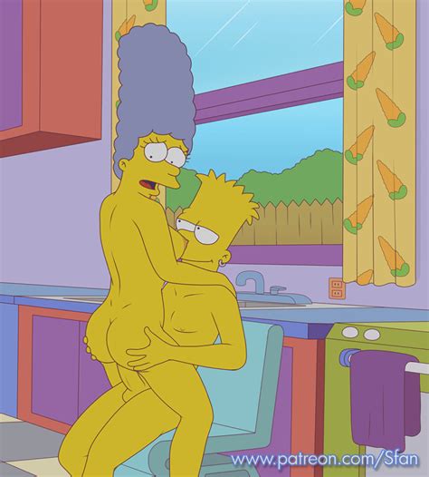 Marge Simpson And Bart Simspon Animation By Sfan