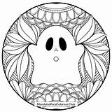 Mandala Mandalas Fantasma Fantasmas sketch template