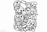 Coloring Food Cute Pages Clipart Printable Kids Color Print Adults sketch template