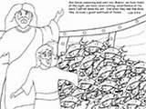 Coloring Luke Bible Apostles Pages Fish Ws Many sketch template