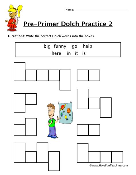 pre primer sight words worksheet  fun teaching