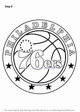 76ers Philadelphia Draw Logo Coloring Drawing Pages Step Sixers Nba Sketch Miami Heat Drawings Tutorial Drawingtutorials101 Template Paintingvalley Learn Tutorials sketch template