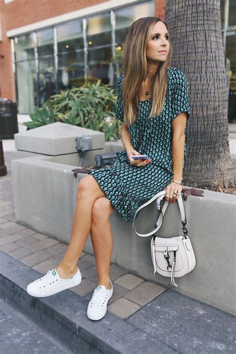 12 ways to style sneakers with dresses dress and sneakers outfit