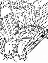 Coloring Batmobile Batman Pages Popular Library Clipart sketch template
