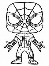 Funko Spiderman Marvel Coloring Kids Pops Fun sketch template