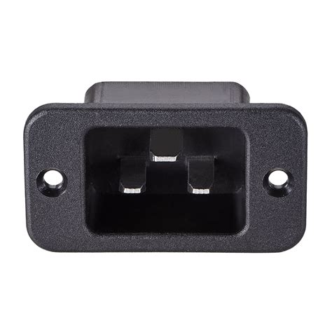 panel mount plug adapter ac     pins iec inlet module plug power socket male staight